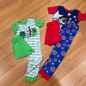 Boys 3 piece pajama set (comes in bundle of 2) m